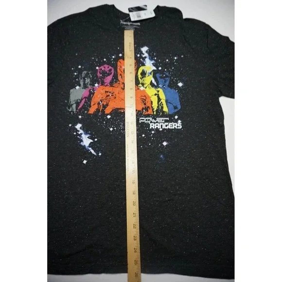 Saban's Power Rangers Movie Men Large Black Nep Bioworld T-Shirt NEW - Picture 6 of 11